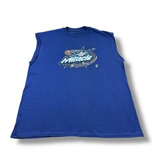 VTG WNBA Orlando Miracle Blue Cutoff Sleeveless T-Shirt Mens Sz XL EUC RARE